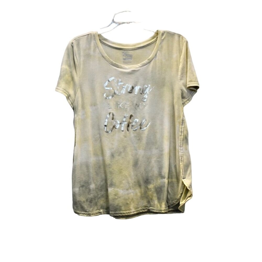 Women's Old Navy Active Soft T-shirt "Strong Like My Coffee" Graphics Size L